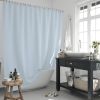 bathroom curtain lino home solid ciel